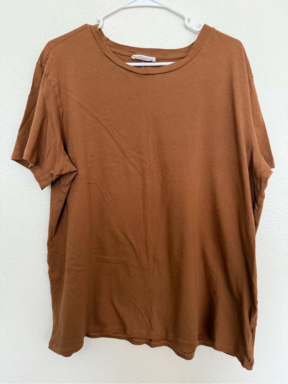 Zenana Brown Short Sleeve Cotton Tee